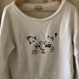 Aritzia Talula Cat Sweatshirt